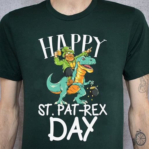 GeckoCustom Happy St Pat-Rex Day Shirt C171 Unisex T Shirt / Irish Green / S