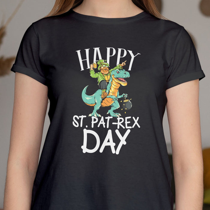 GeckoCustom Happy St Pat-Rex Day Shirt C171 Women T Shirt / Irish Green Color / S
