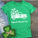 GeckoCustom Happy St Patrick's Day Custom Text Shirt C141 Women T Shirt / Irish Green Color / S