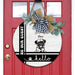 GeckoCustom Hello Be Our Guest Dog Wooden Door Sign With Wreath, Dog Lover Gift, Dog Door Hanger HN590