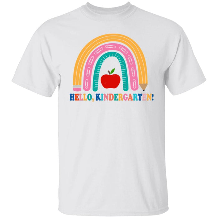 GeckoCustom Hello Kindergarten Teach Love Inspire Shirt H431 Youth T-Shirt / White / YXS