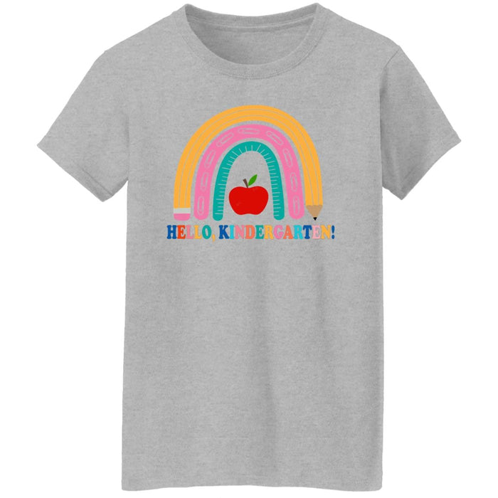 GeckoCustom Hello Kindergarten Teach Love Inspire Shirt H431 Women T-shirt / Sport Grey / S