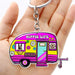 GeckoCustom Hippie Caravan Dog Acrylic Keychain, Dog Lover Gift, Camping Gift HN590