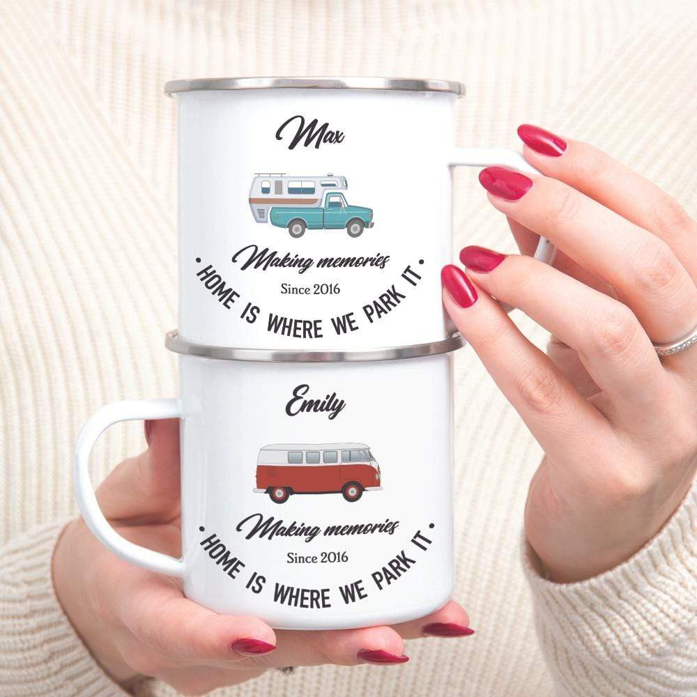 GeckoCustom Home Is Where We Park It Camping Mug 12oz