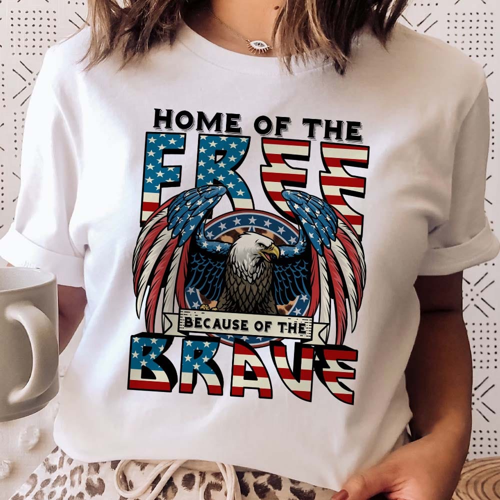 GeckoCustom Home Of The Free American Shirt, HN590