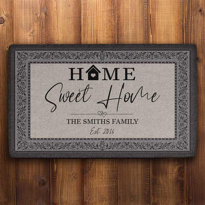 Home Sweet Home Personalized Doormats — GeckoCustom