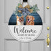 GeckoCustom Hope you like Big Dog Wooden Door Sign With Wreath, Upload Photo HN590 12 Inch
