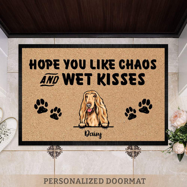 geckocustom hope you like chaos wet kisses dog doormat funny doormat hn590 30956433080497 grande