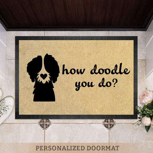 GeckoCustom How Doodle You Do Dog Doormat, Dog Lover Gift HN590