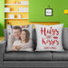 GeckoCustom Hugs & Kisses Couple Throw Pillow HN590
