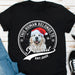 GeckoCustom Human Belongs Christmas Personalized Custom Photo Dog Shirt Dark C471 Basic Tee / Black / S