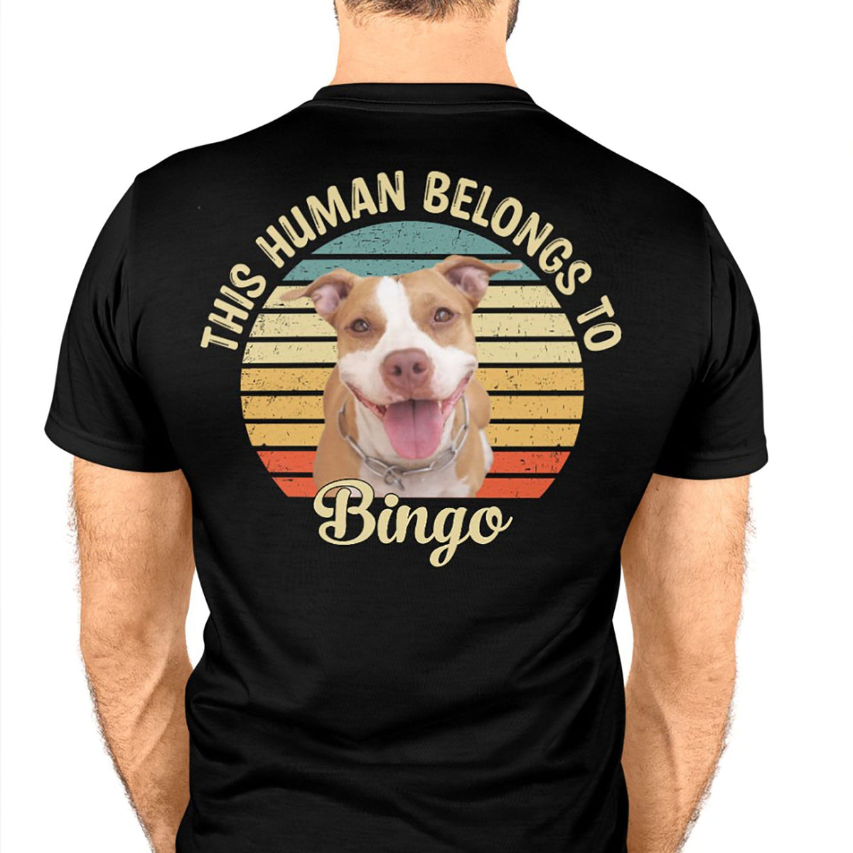 Human Belongs To Dog Cat Personalized Custom Photo Dog Cat Pet Backside ...