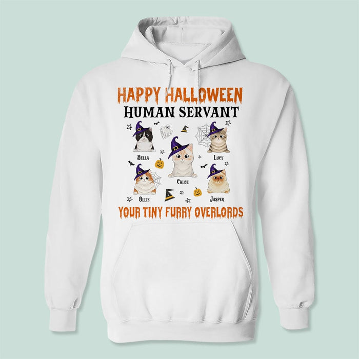 GeckoCustom Human Servant Your Tiny Furry Overlords Cat Shirt N304 HN590 Pullover Hoodie / Sport Grey Colour / S