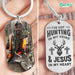 GeckoCustom Hunting In My Veins & Jesus In My Heart Hunter Metal Keychain HN590 No Gift box / 1.77" x 1.06"