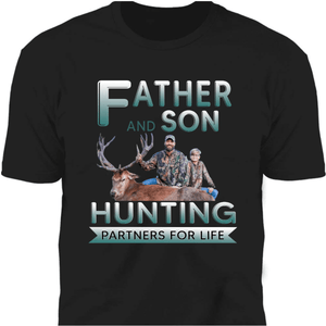 GeckoCustom Hunting Partner For Life Photo Shirt, Custom Photo Shirt, SG02 Premium Tee / P Black / S