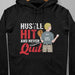 GeckoCustom Hustle Hit And Never Quit, Gift For Baseball Player, Baseball Shirt Pullover Hoodie (Favorite) / Black Colour / S