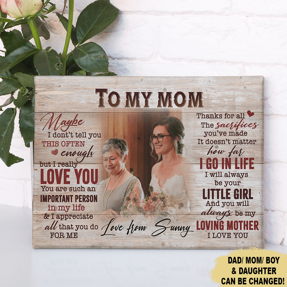 GeckoCustom I Don't Tell You This Often Enough But I Really Love You Mom Dad Print Canvas