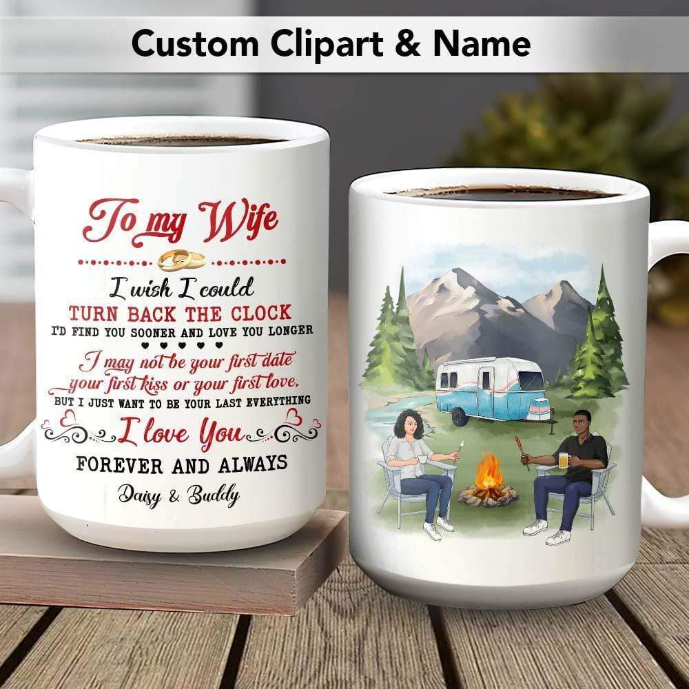 GeckoCustom I Just Want To Be Your Last Everything Couple Coffee Mug, Valentine Gift HN590 11 oz
