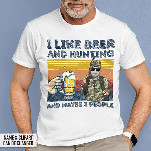 GeckoCustom I Like Beer And Hunting, Hunter Gift Shirt, HN590