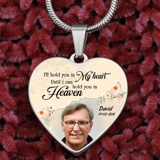 GeckoCustom I'll Hold You in My Heart Custom Heart Necklace