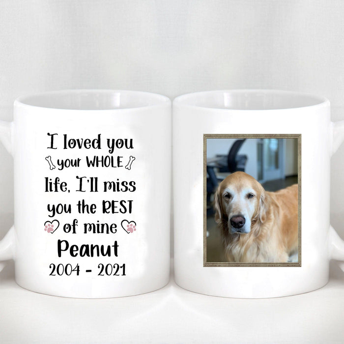 GeckoCustom I Loved You Your Whole Life, I'll Miss You The Rest of Mine Personalized Custom Photo Dog Mug H354 11oz
