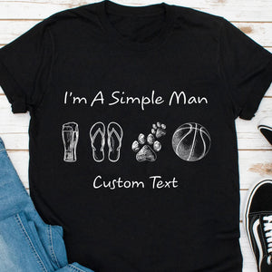 GeckoCustom I'm A Simple Woman Man Personalized Custom Basketball Shirts C508