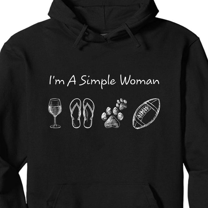 GeckoCustom I'm A Simple Woman Man Personalized Custom Football Shirts C508
