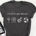 GeckoCustom I'm A Simple Woman Man Personalized Custom Soccer Shirts C508 Women Tee / Black Color / S