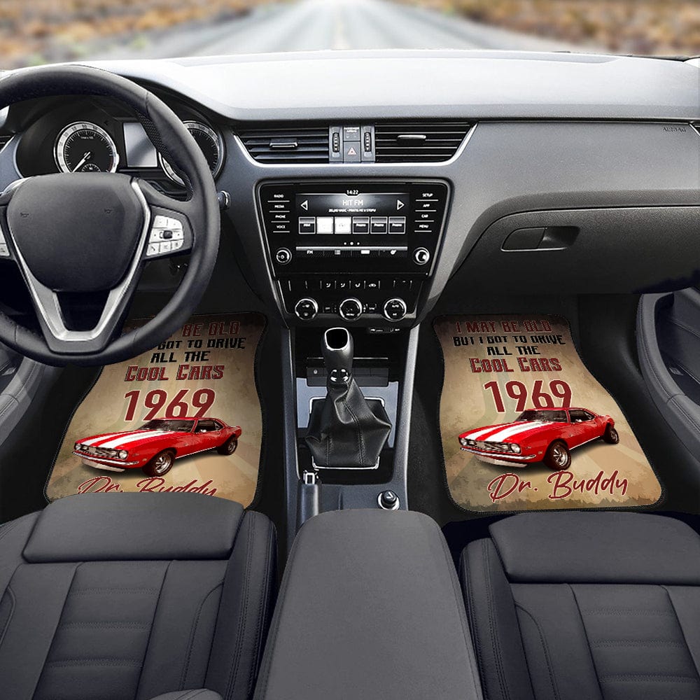 GeckoCustom I May Be Old but I got To Drive All The Cool Car Car Mats, Upload Photo Car, HN590