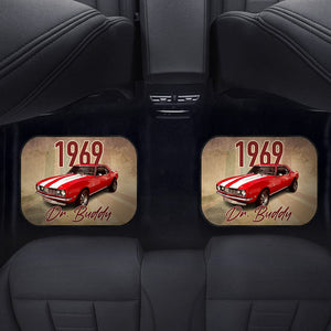 GeckoCustom I May Be Old but I got To Drive All The Cool Car Car Mats, Upload Photo Car, HN590 2 Back Mats