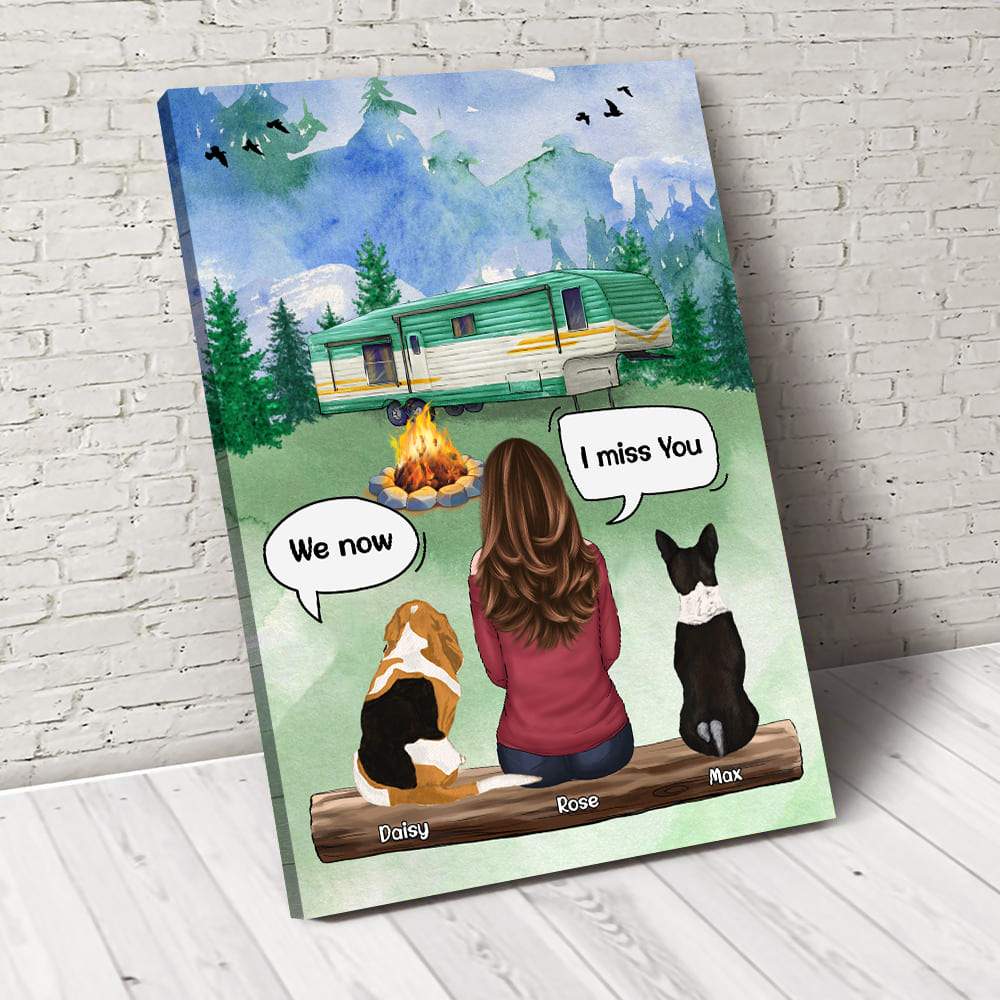 GeckoCustom I Still Talk About You Dog Canvas, Dog Lover Gift, Memorial Gifts HN590 12 x 18 Inch / Satin Finish: Cotton & Polyester