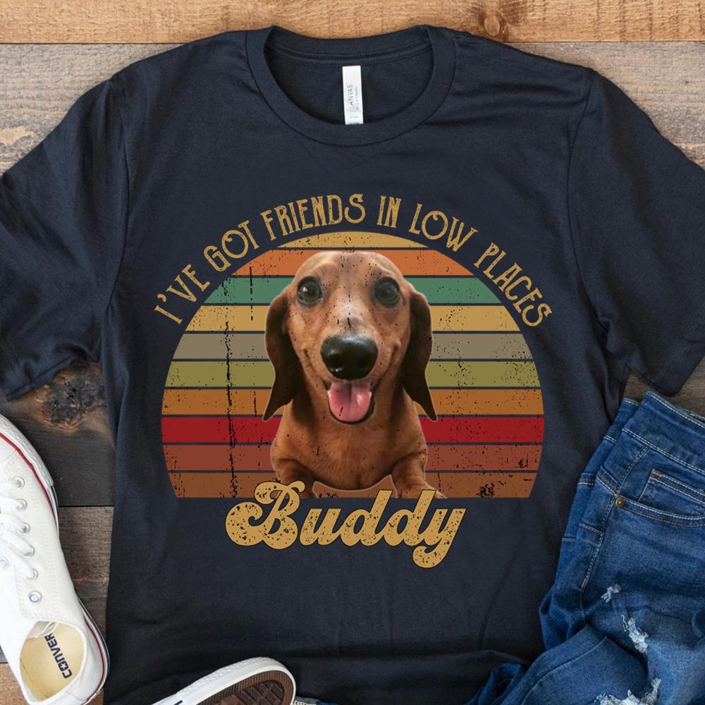 GeckoCustom I've got friends in low plasces Vintage Retro upload photo, Custom Photo Shirt HN590