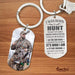 GeckoCustom I Was Born To Hunt It's My Passion Hunter Metal Keychain HN590 With Gift Box (Favorite) / 1.77" x 1.06"