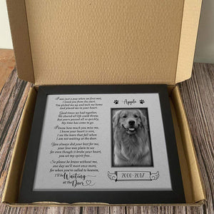 GeckoCustom I Was Just A Pup When We First Met Dog Picture Frame 10"x8"