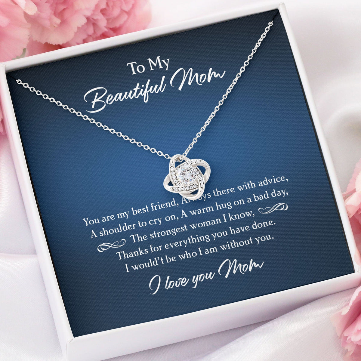 To My Mom, Mothers Day Gift, Love Knot Jewelry Necklace Gift for Mom, To Dog  Mom