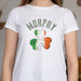 GeckoCustom Ireland Flag Shamrock Distressed Custom Irish Shirt Unisex T Shirt / White / S