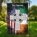 GeckoCustom Irish And American Flag Custom Garden Flag C161 12"x18"