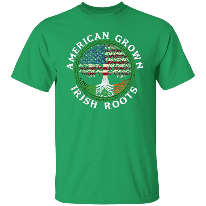 GeckoCustom irish roots american Basic Tee / Irish Green / S