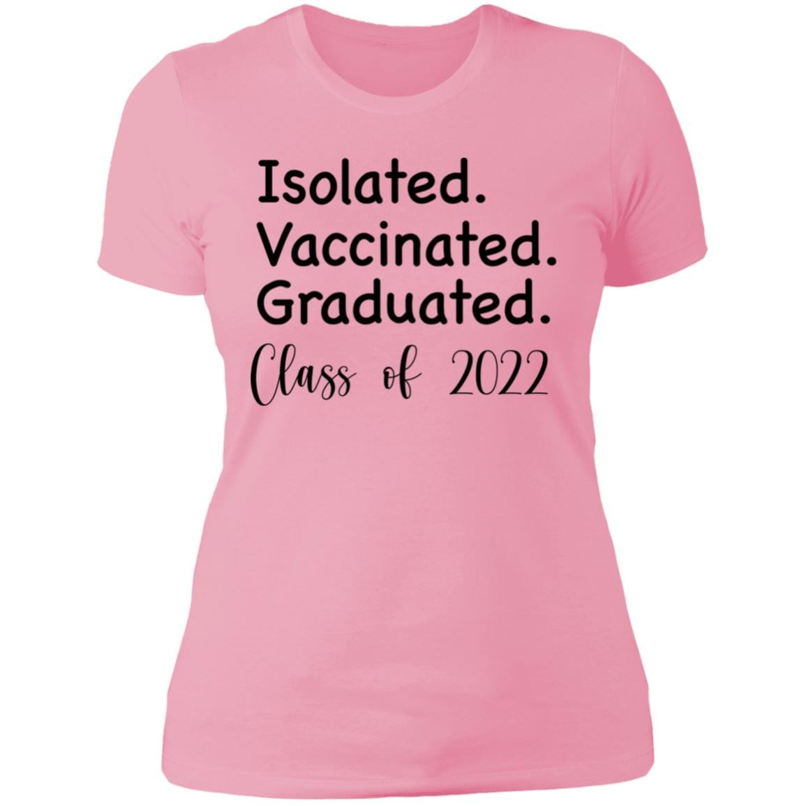 GeckoCustom isolated graduated White Senior Women Tee / Light Pink / X-Small