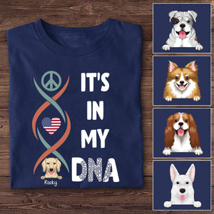 GeckoCustom It's In My DNA Personalized Custom Dog Shirt C235 Basic Tee / Black / S