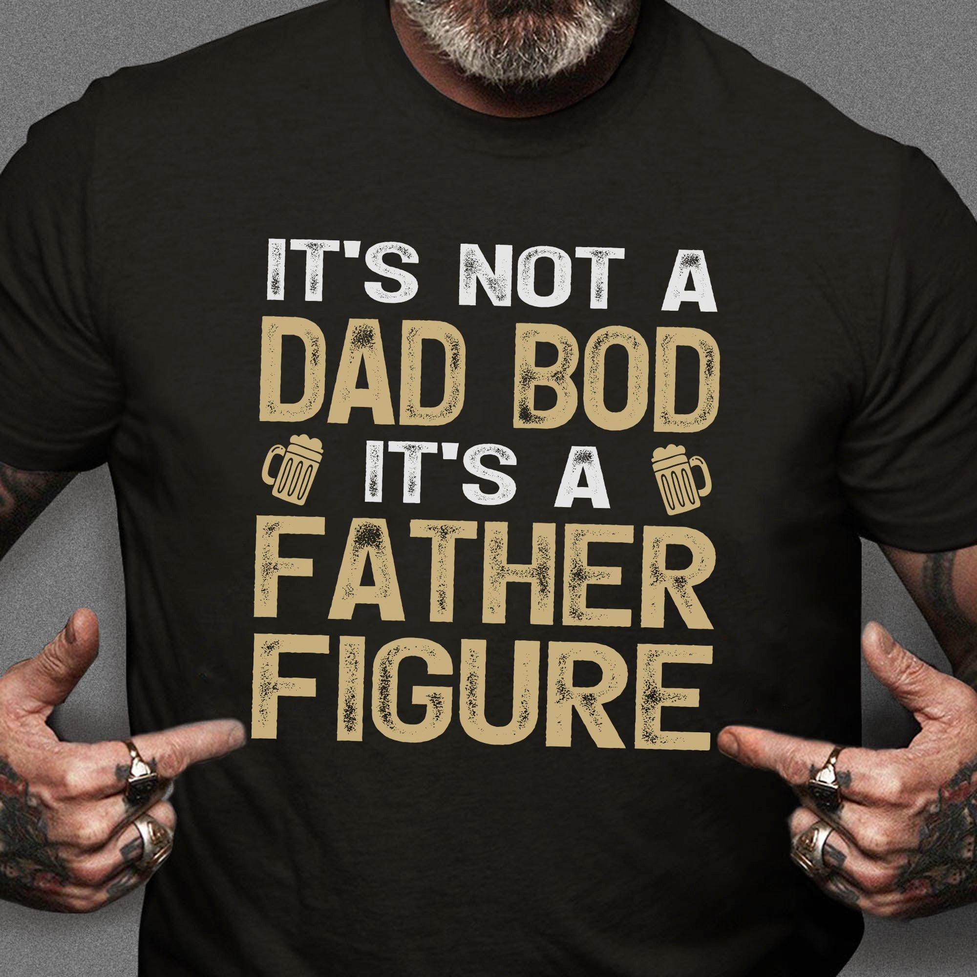 GeckoCustom It's Not A Dad Bod But A Father Figure Personalized Custom Family Shirt C314