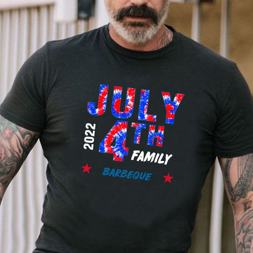 GeckoCustom July 4th Family Personalized Custom 4 Th Of July Family Shirt H381