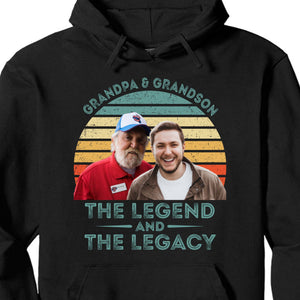 GeckoCustom Legend And Legacy Personalized Family Photo Shirt C291 Pullover Hoodie / Black Colour / S