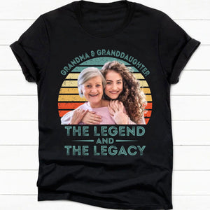 GeckoCustom Legend And Legacy Personalized Family Photo Shirt C291 Women Tee / Black Color / S