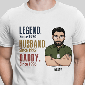 GeckoCustom Legend Husband Daddy Since Years T Shirt