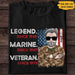 GeckoCustom Legend Marine Sailor Soldier Veteran Since Personalized Shirt Unisex T-Shirt / Black / S