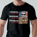 GeckoCustom Legend Marine Sailor Soldier Veteran Since Personalized Shirt Premium T-shirt / P Black / S