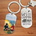GeckoCustom Let's Go Camping Metal Keychain, Camping Gift HN590