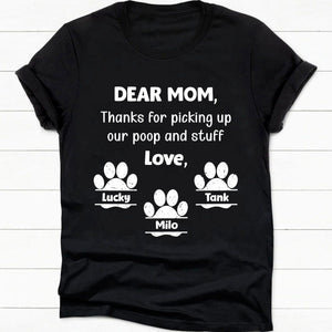 GeckoCustom Letter To Dad/Mom Personalized Custom Dog Shirt C280 Women Tee / Black Color / S