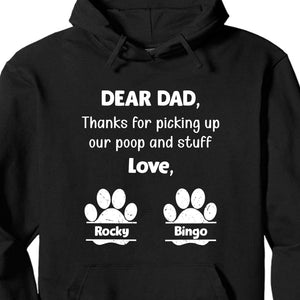GeckoCustom Letter To Dad/Mom Personalized Custom Dog Shirt C280 Pullover Hoodie / Black Colour / S